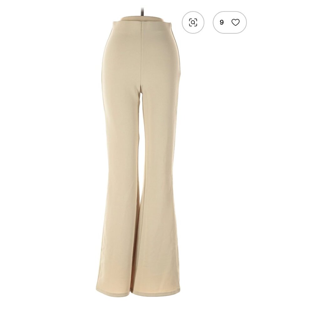 Small HM super stretch flare kaki tan dress pant